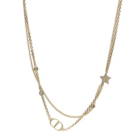 dior petit double necklace|dior necklace.